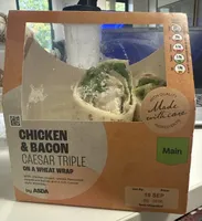 Chicken and bacon caesar triple wrap