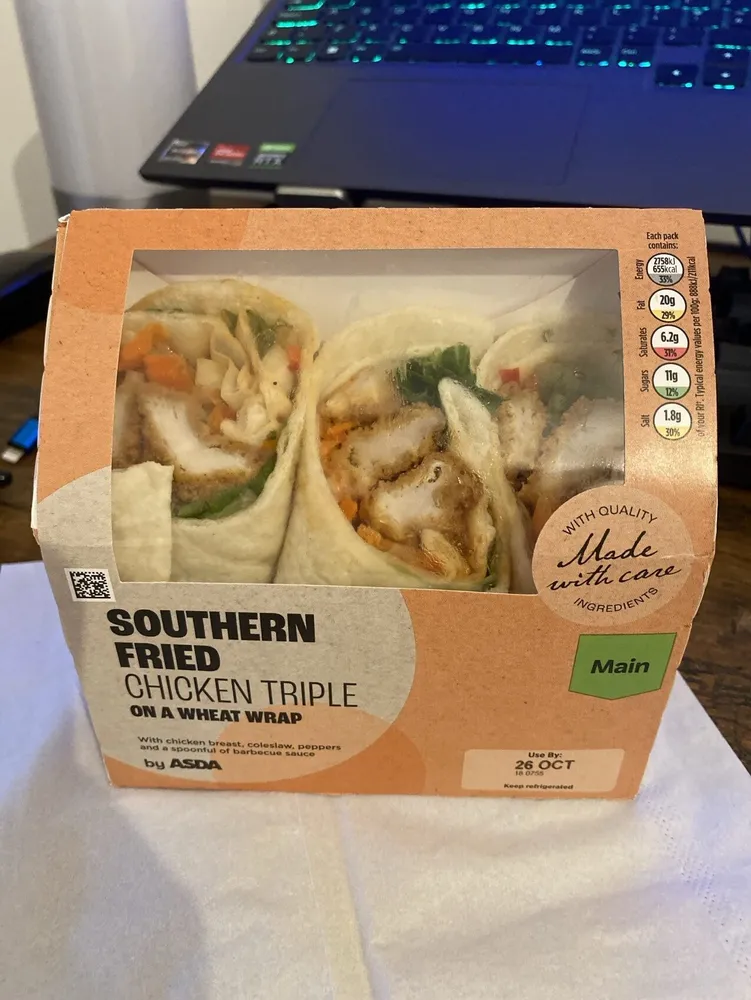 Southern Fried Chicken Triple On A Wheat Wrap