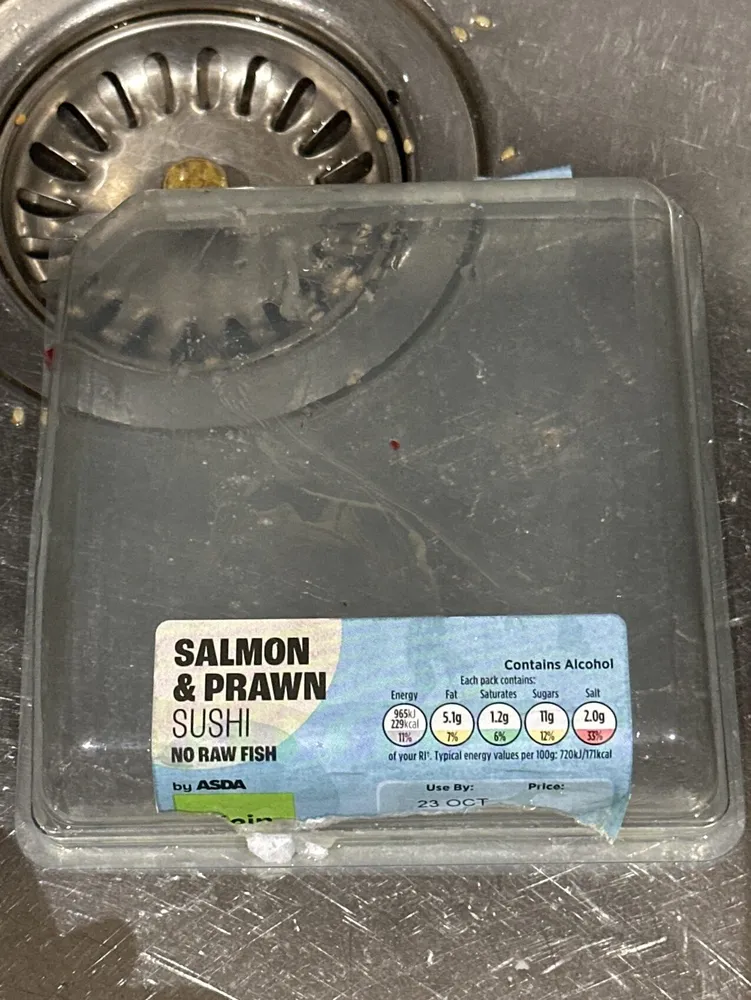 Salmon and prawn sushi