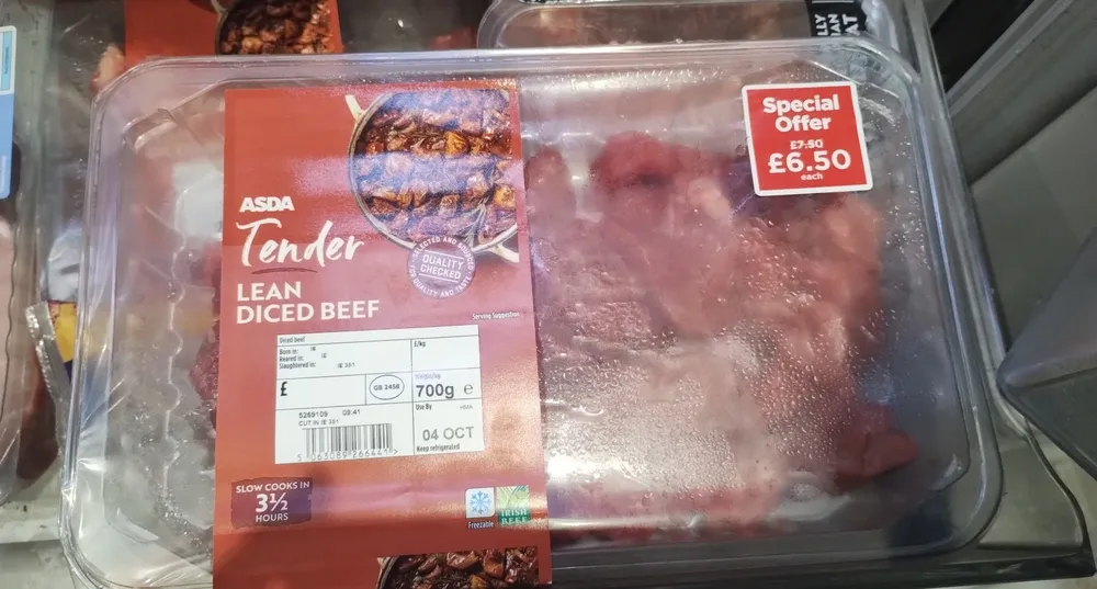 Tender Lean Diced Beef