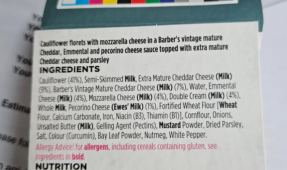 Cauliflower Cheese