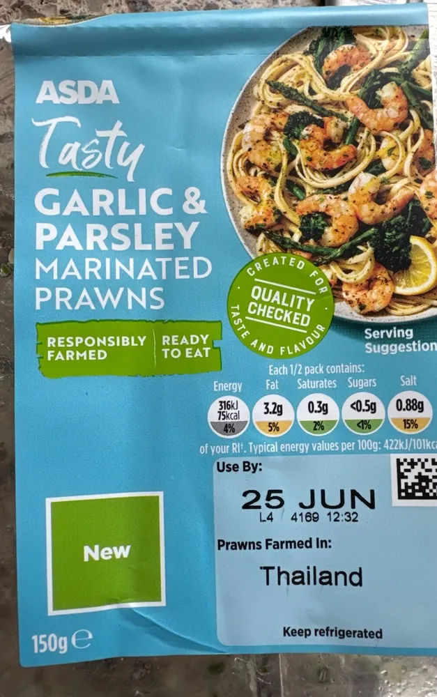 Garlic And Parsley Marinated Prawns