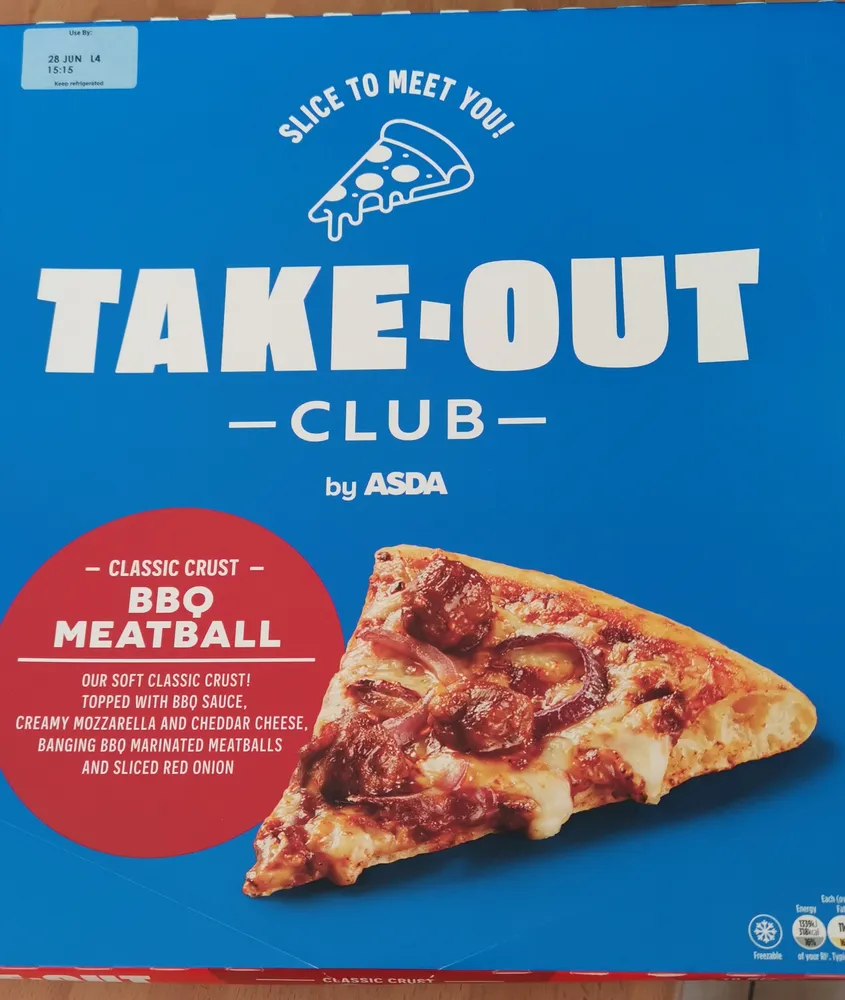 Asda BBQ Meatballer Pizza