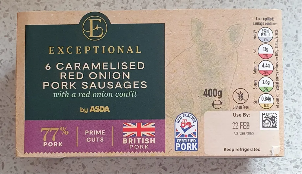 Caramelised Red Onion Pork Sausage