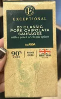 Exceptional by ASDA 20 Classic Pork Chipolata Sausages