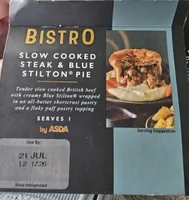 Slow Cooked Steak And Stilton Pie