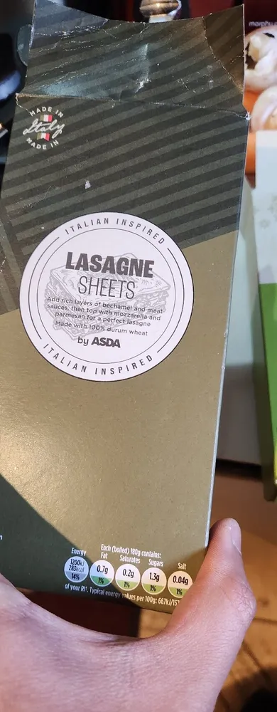 Lasagne Sheets
