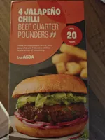 4 Jalapēno Chilli Beef Quarter Pounders