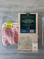 dry unsmoked streaky bacon rashers
