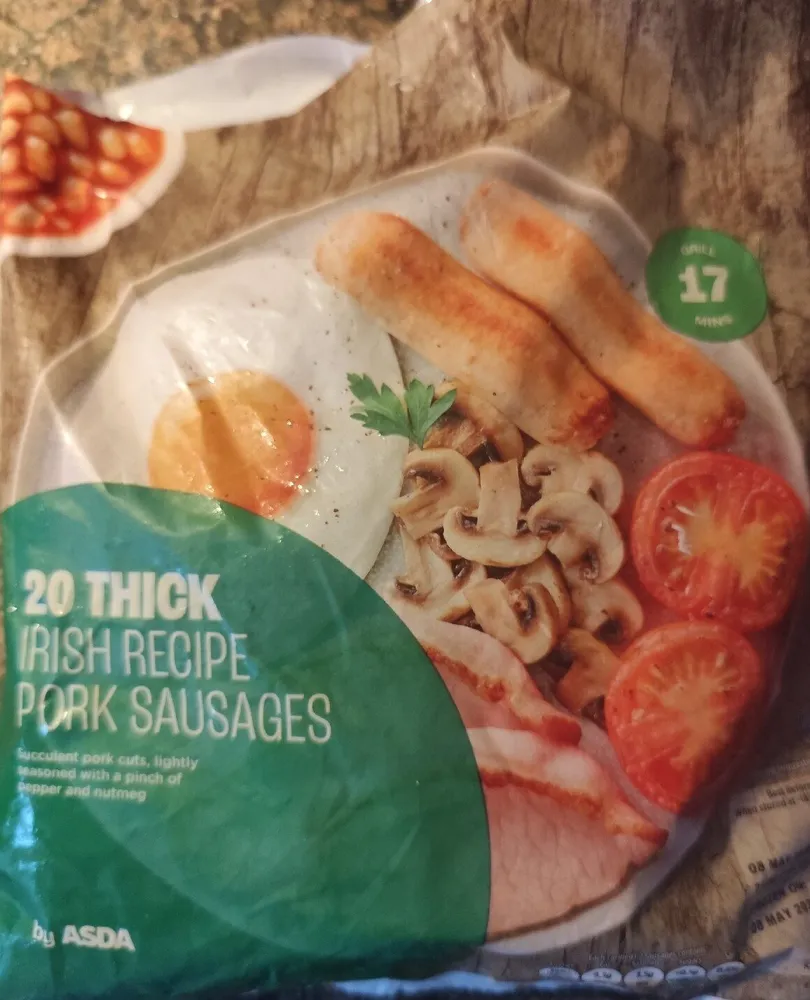 Thick Irish Recipe pork sausages