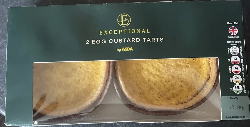 2 egg custard tarts