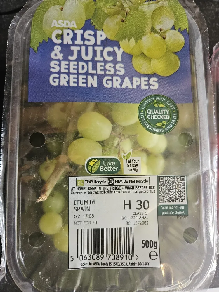 Crisp And Juicy Seedless Green Grapes