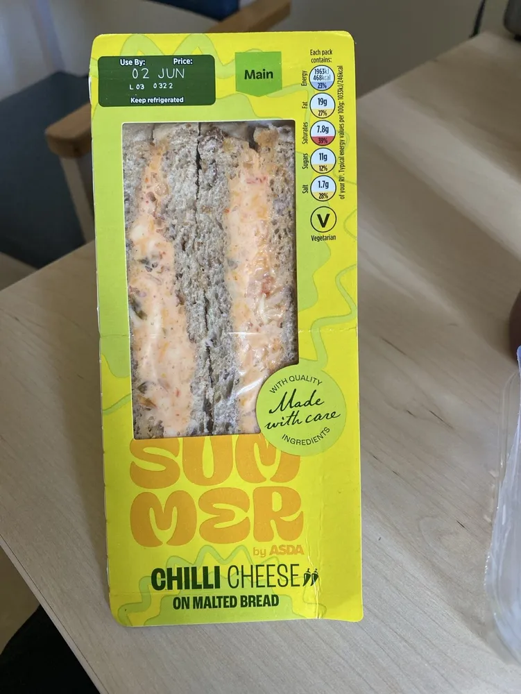 Chilli Cheese On Malted Bread