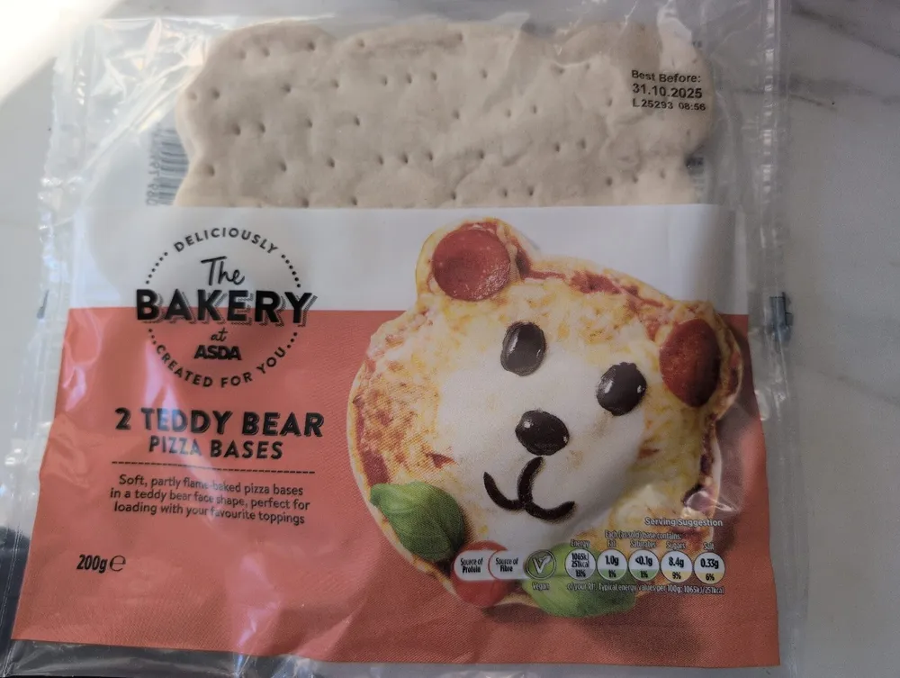 Teddy Face Plain Pizza Base