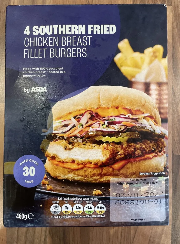 Southern Fried Chicken Breast Fillet Burgers