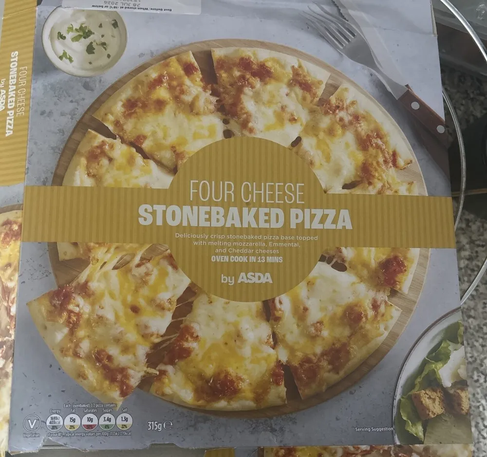 FOUR CHEESE STONEBAKED PIZZA