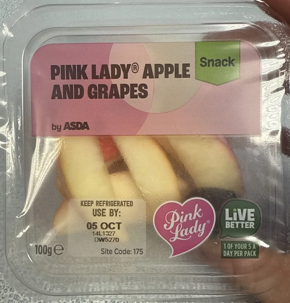 Pink Lady Apple And Grapes