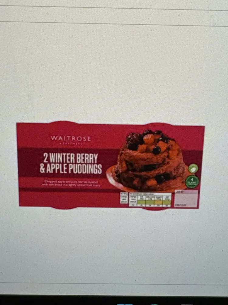 2 Winter Berry & Apple Puddings