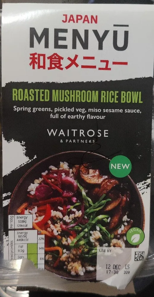 Roasted Mushroom Rice Bowl