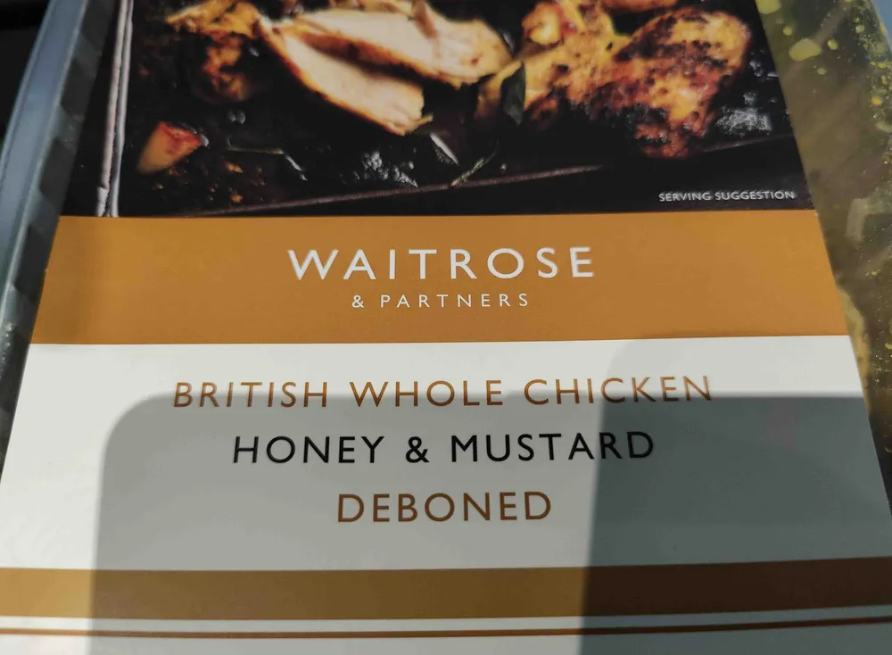 Honey and mustard whole chicken