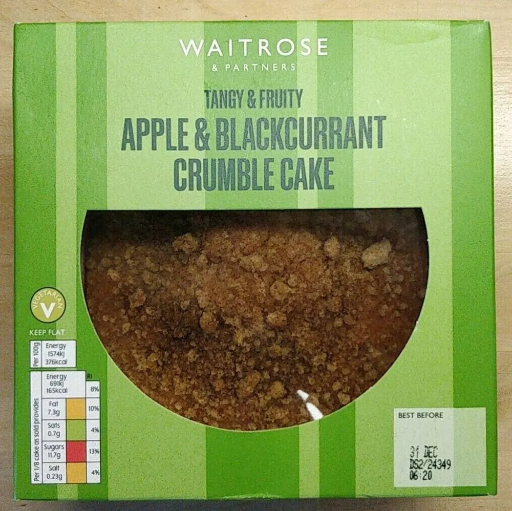 Apple And Blackcurrent Crumble Cake