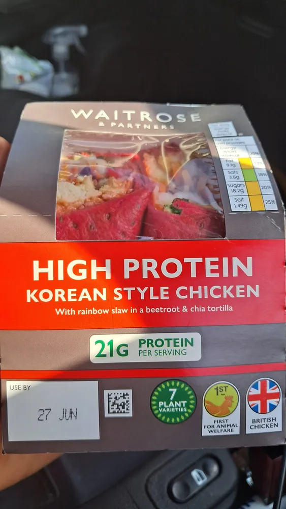High Protein Korean Style Chicken Wrap