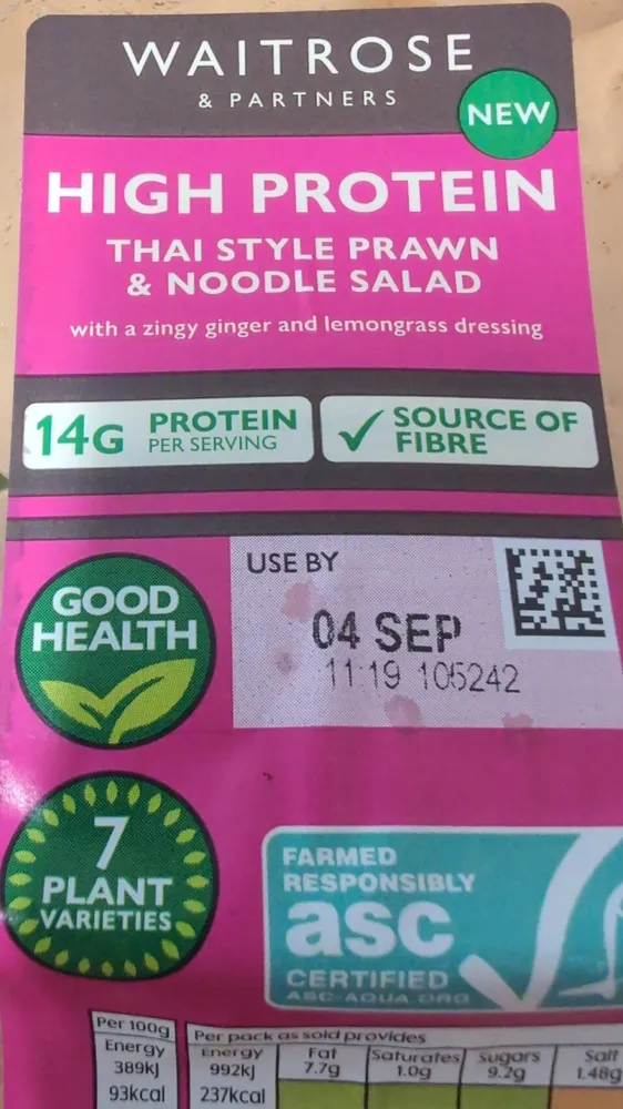 Thai style prawn & noodle salad