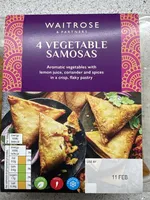 Waitrose 4 Vegetable Samosas