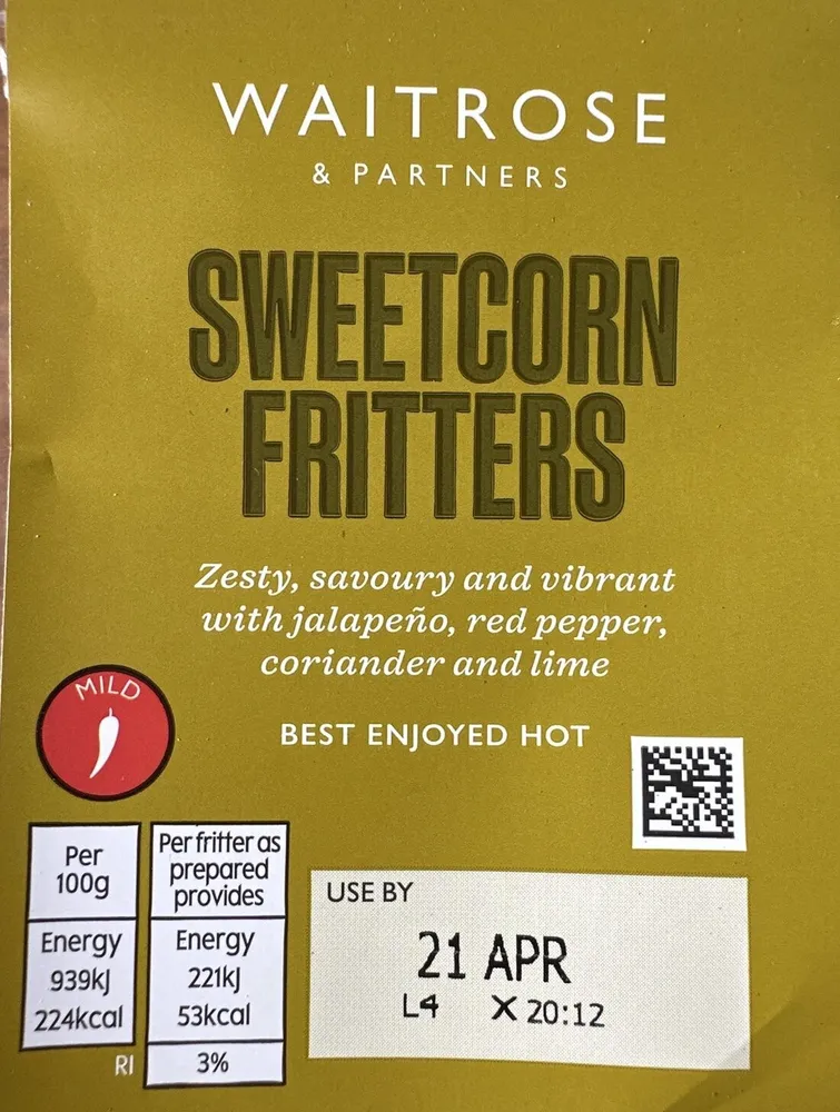Sweetcorn fritters
