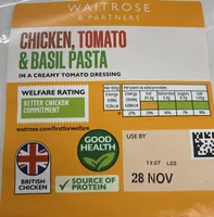 Chicken tomato and basil pasta