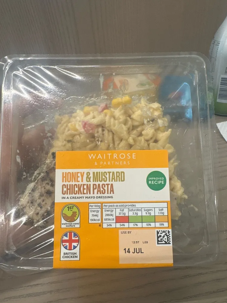 Honey And Mustard Chicken Pasta