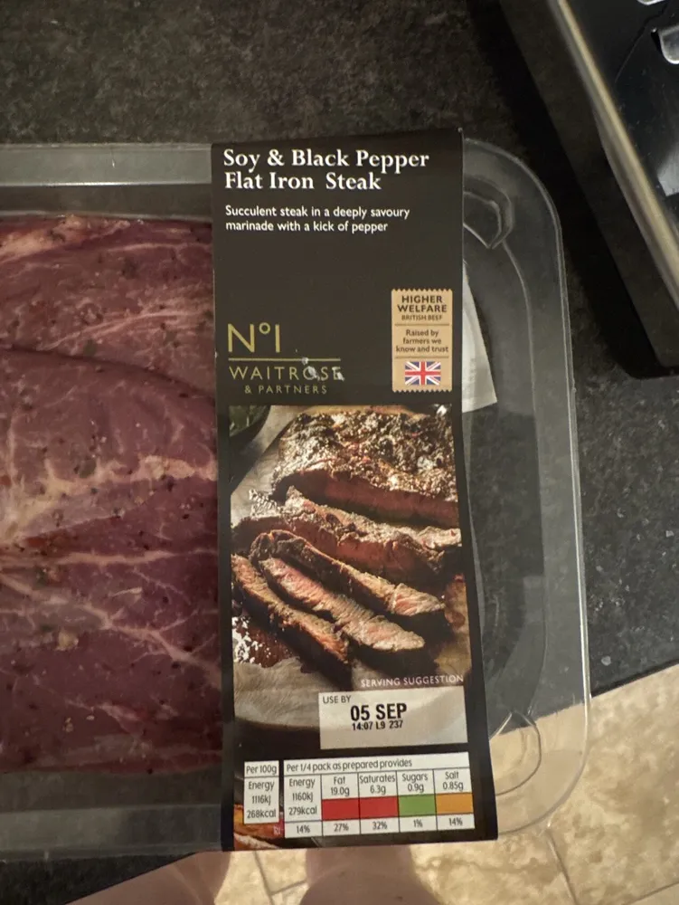 Soy & Black Pepper Flat Iron Steak