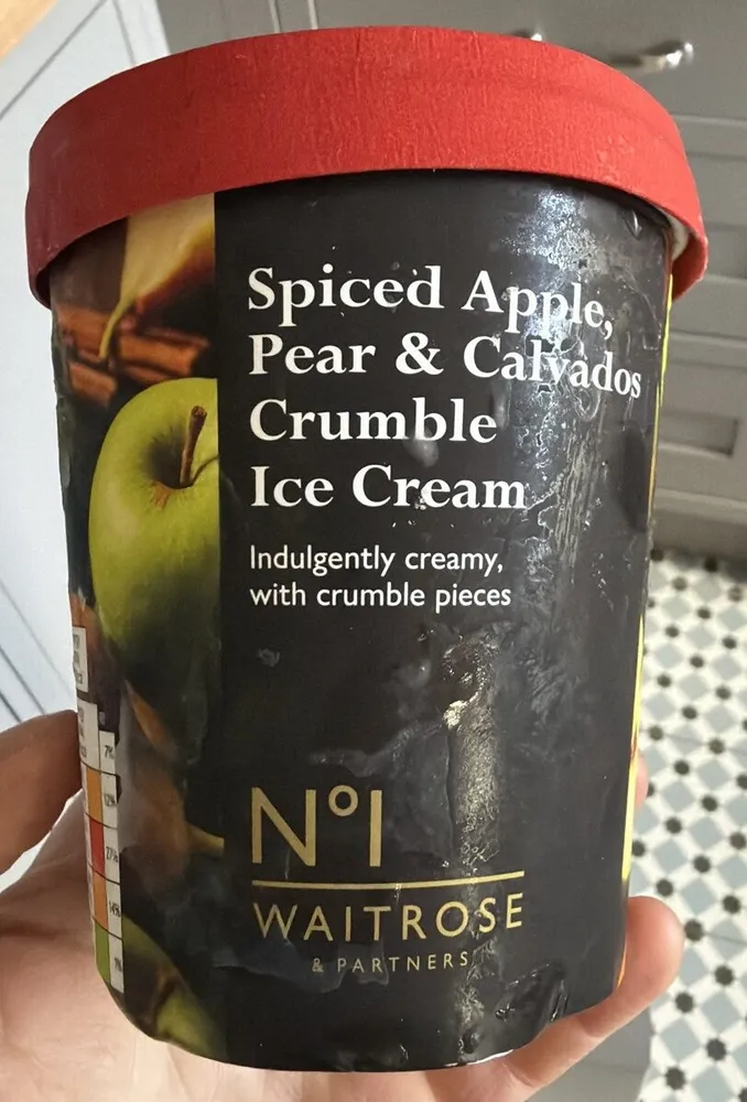 Spiced Apple, Pear & Calvados Crumble Ice Cream