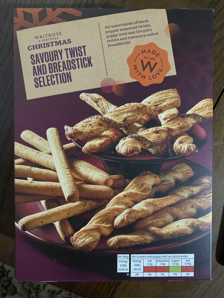 Waitrose savoury twist and breadstick selection
