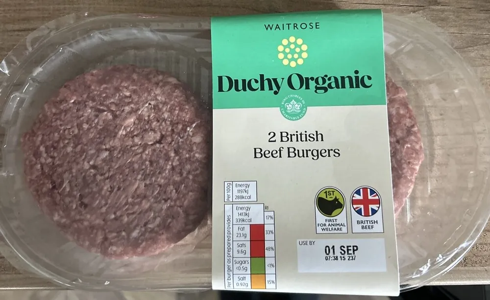 Duchy Organic Beef Burger