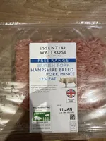 British free range pork mince (typically 12% fat)