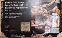 British Free Range Pork Cutlets With Brandy & Peppercorn Butter