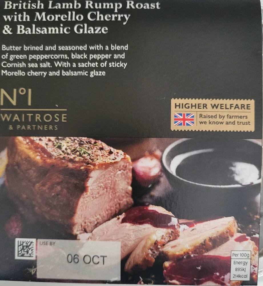 British Lamb Rump Roast With Morello Cherry Glaze