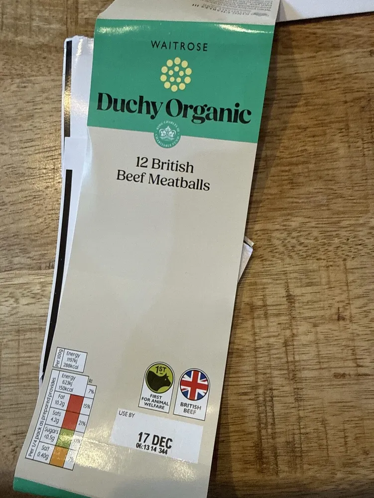 Duchy Organic Beef Meatballs
