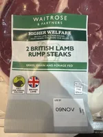 2 Beitish Lamb Rump Steaks