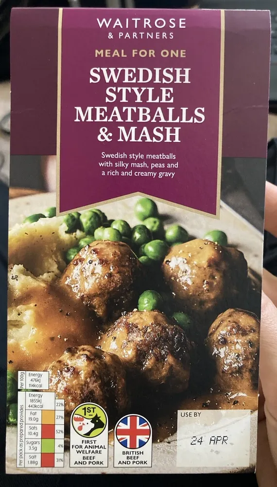 Swedish Style Meatballs & Mash