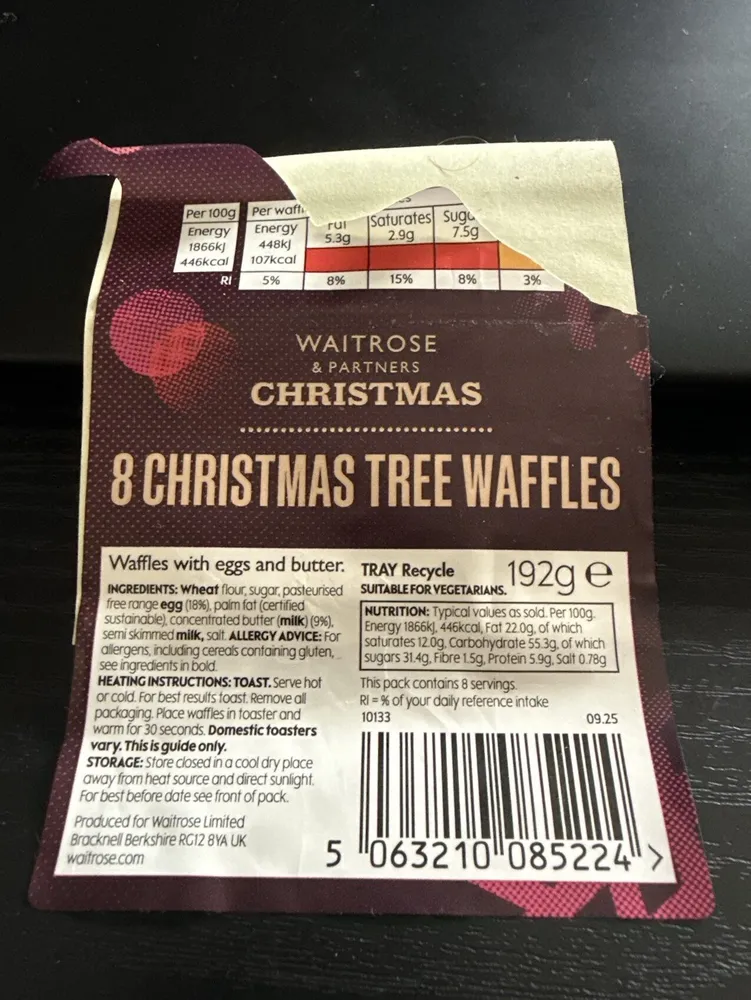 Christmas Tree Waffles