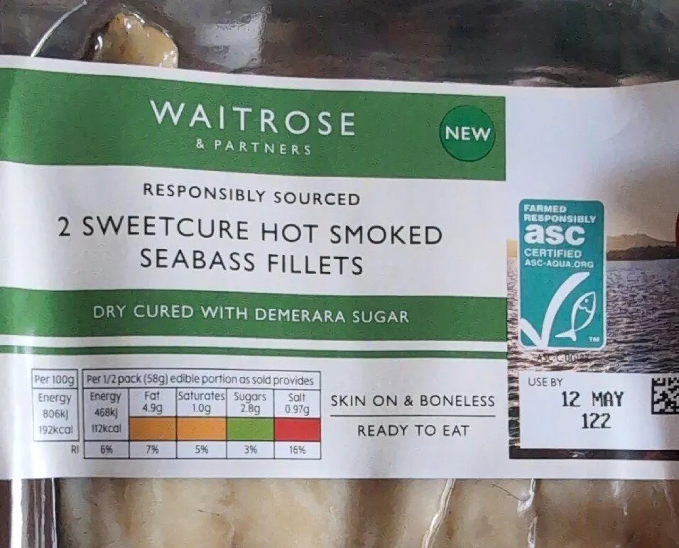 Sweetcure Hot Smoked Seabass Fillet