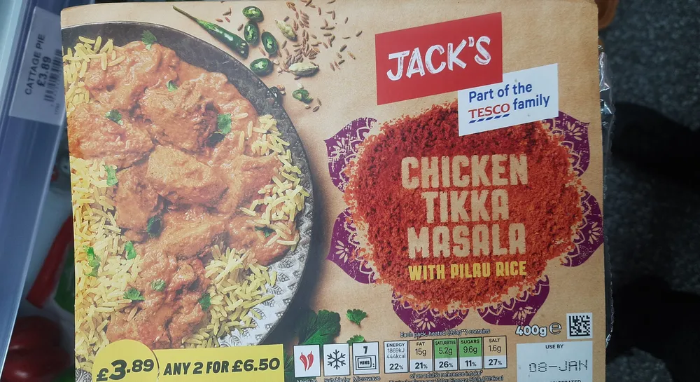 chicken till masala pilau rice