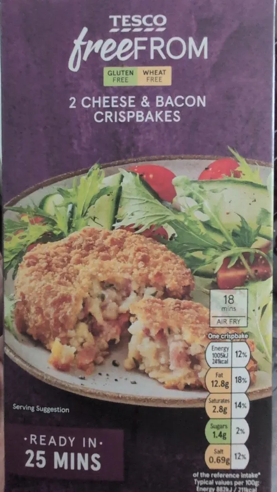 Tesco Free From Cheese & Bacon Crispbakes