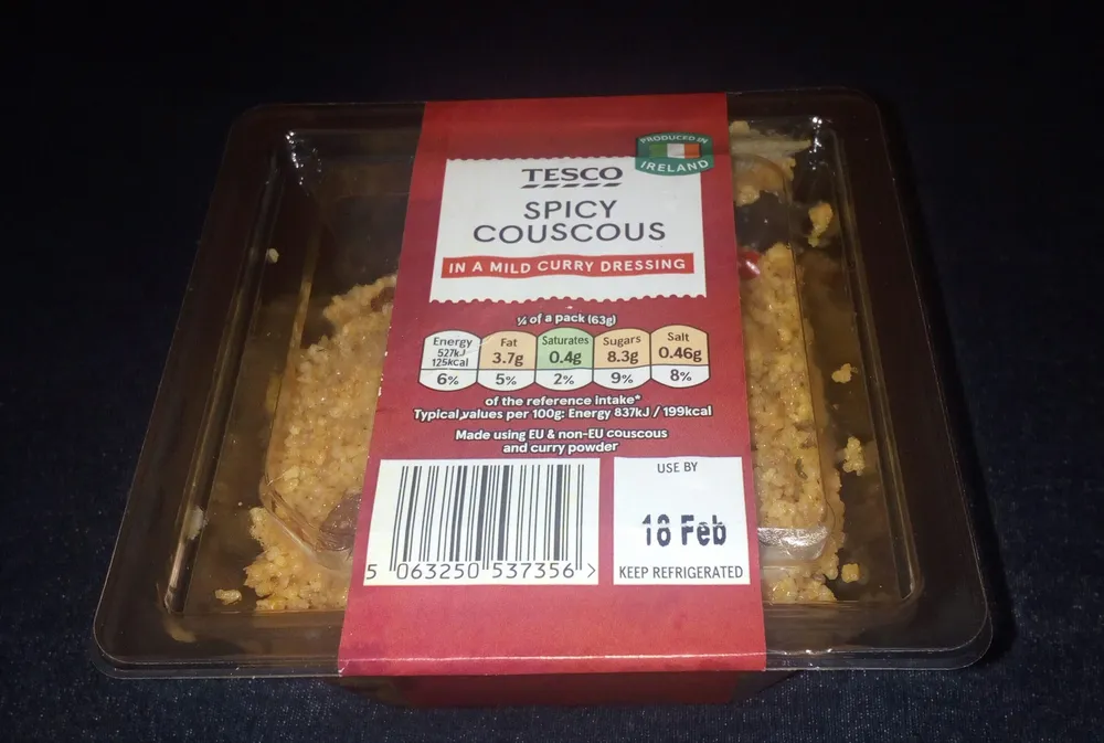 Spicy Couscous in a mild curry dressing