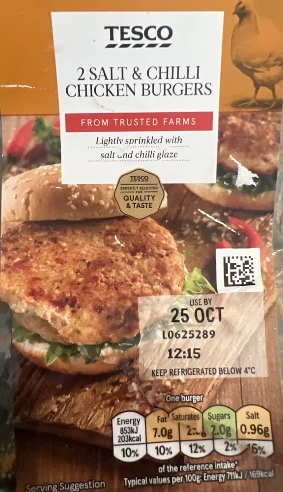 Salt And Chilli Chicken Burgers