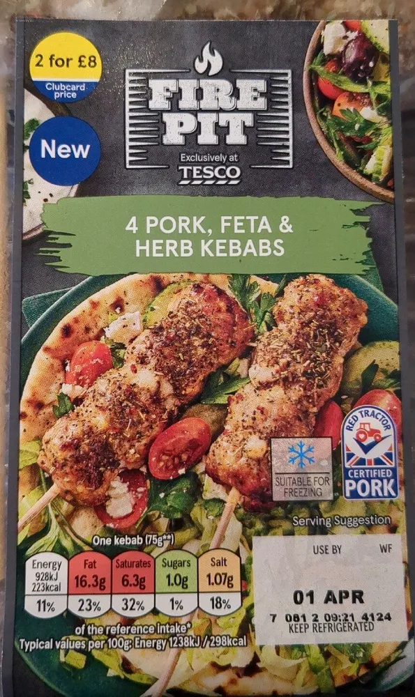Pork, Feta, & Herb Kebabs
