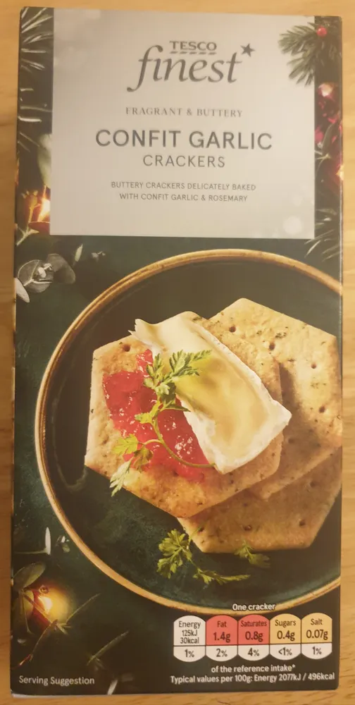 Confit Garlic Crackers