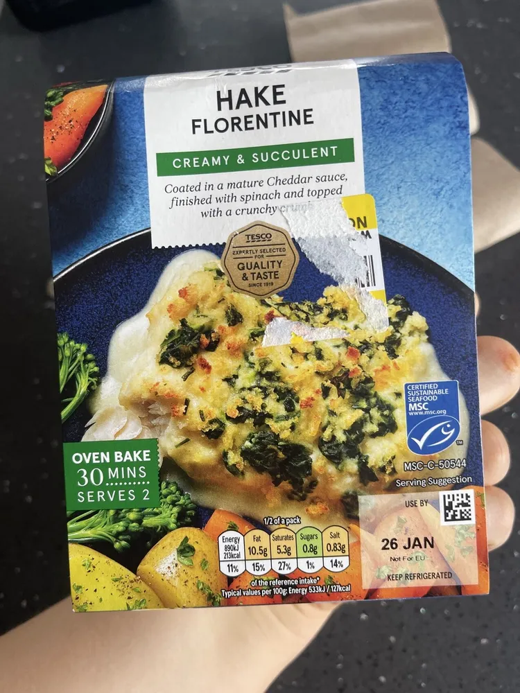 Tesco Hake Florentine